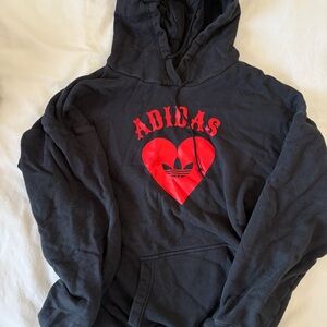 Black and red adidas hoodie